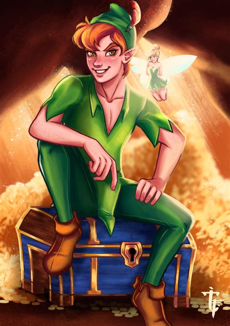 peter pan fan art|tinker bell peter pan hot.